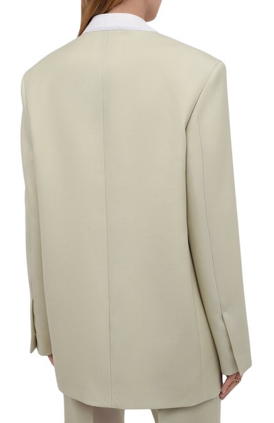 Шерстяной жакет JIL SANDER светло-зеленого цвета по цене 229500 руб., арт. JSWT135710-WT201000, фото 4 Шерстяной жакет JIL SANDER, арт. JSWT135710-WT201000, фото 4