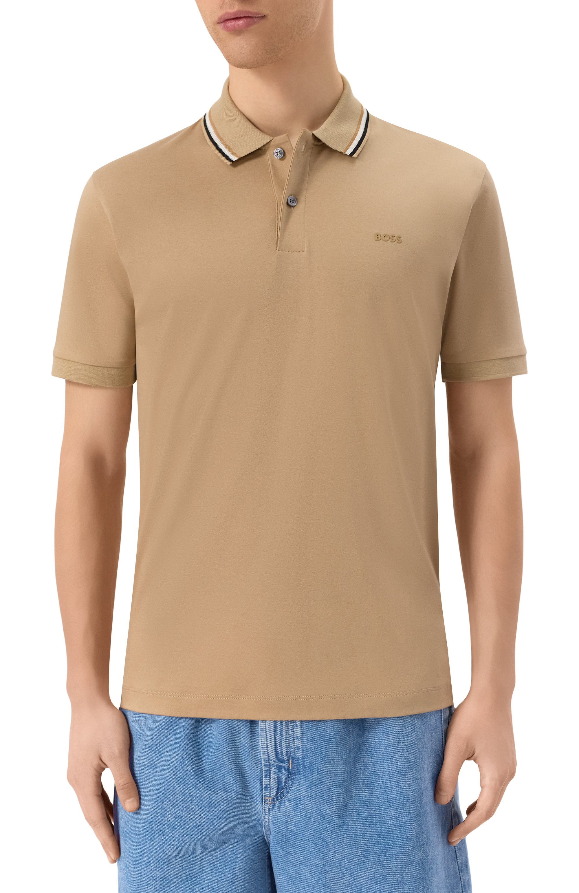 Хлопковое поло BOSS, арт. 50469360, фото 3