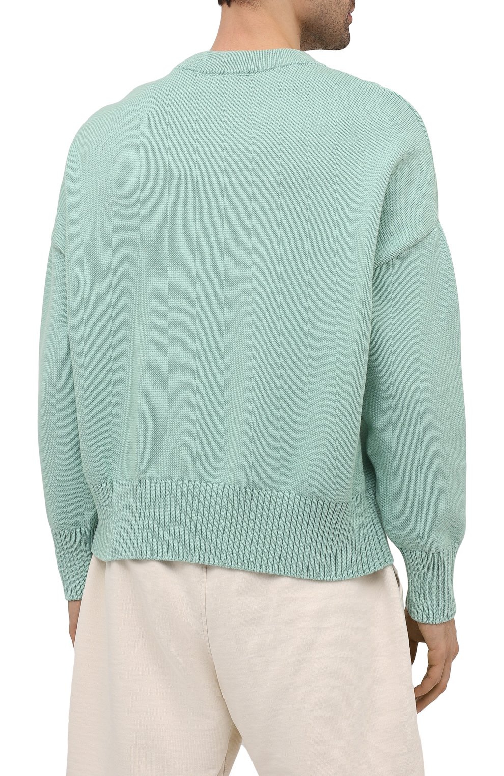 Свитер из хлопка и шерсти AMI, арт. E21HK009.016, фото 4