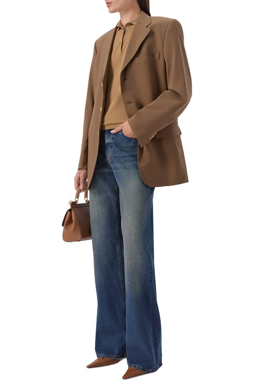 Поло из вискозы Petar Petrov S26K2 Бежевый  S26K2 Фото 2