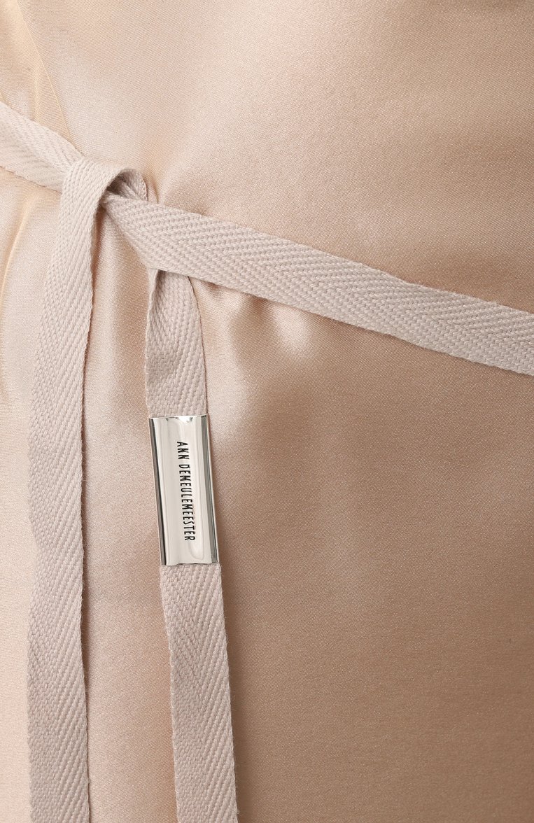 Женская шелковая юбка ANN DEMEULEMEESTER бежевого цвета, арт. B0012428/FA134 | Фото 6 (Материал внешний: Шелк; Стили: Минимализм; Длина Ж (юбки, платья, шорты): Миди; Автоматизация ТО: Проставлено; Автоматизация состава: Проставлено)