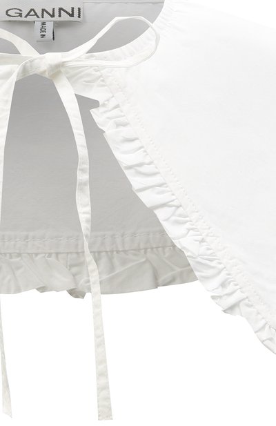 Хлопковый воротник GANNI белого цвета по цене 5185 руб., арт. A3188, фото 2 Хлопковый воротник GANNI, арт. A3188, фото 2