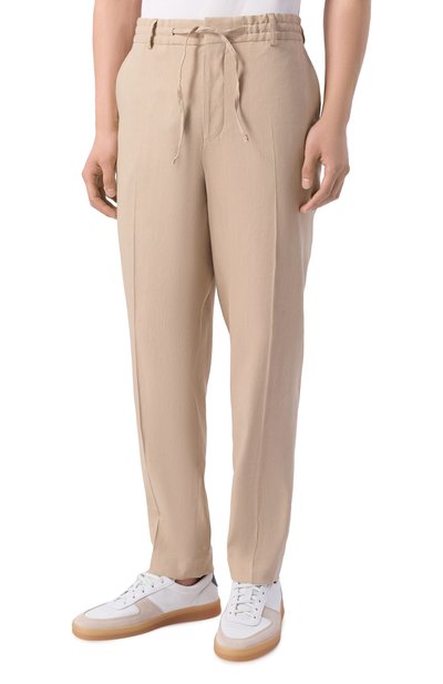 Брюки изо льна и вискозы BOSS, арт. 50561973, фото 3