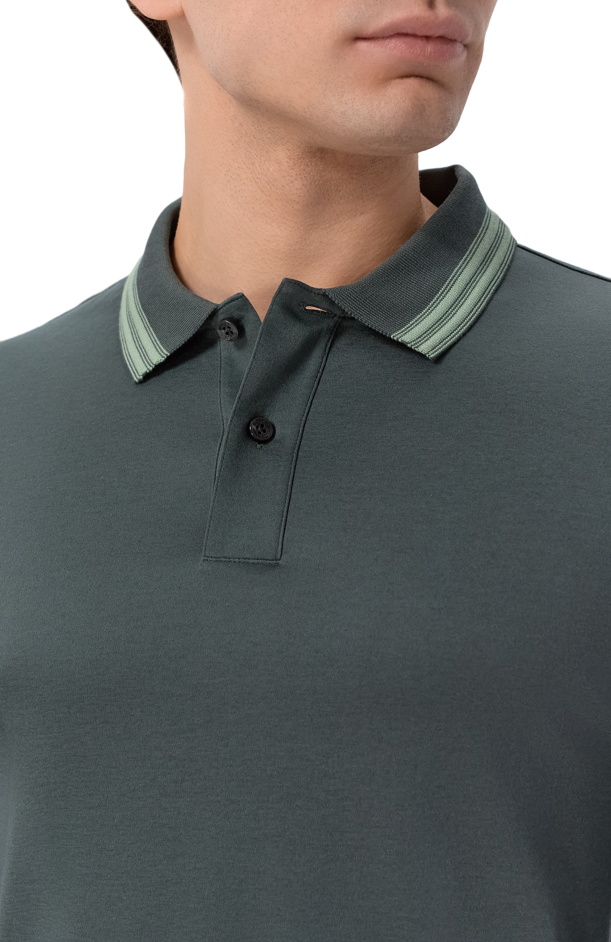 Хлопковое поло BOSS, арт. 50554530, фото 5