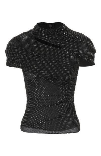 Топ с отделкой стразами SELF-PORTRAIT, арт. RS25077TB, фото 1