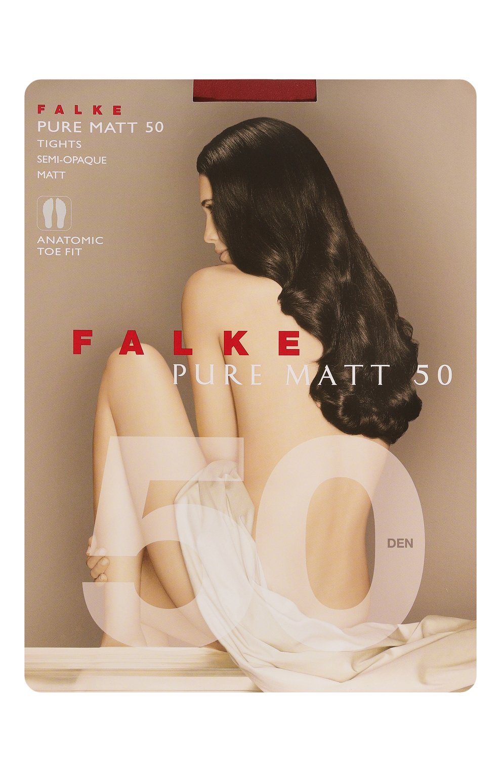 Колготки pure matt 50 FALKE бордового цвета по цене 4080 руб., арт. 40150, фото 1 Колготки pure matt 50 FALKE, арт. 40150, фото 1