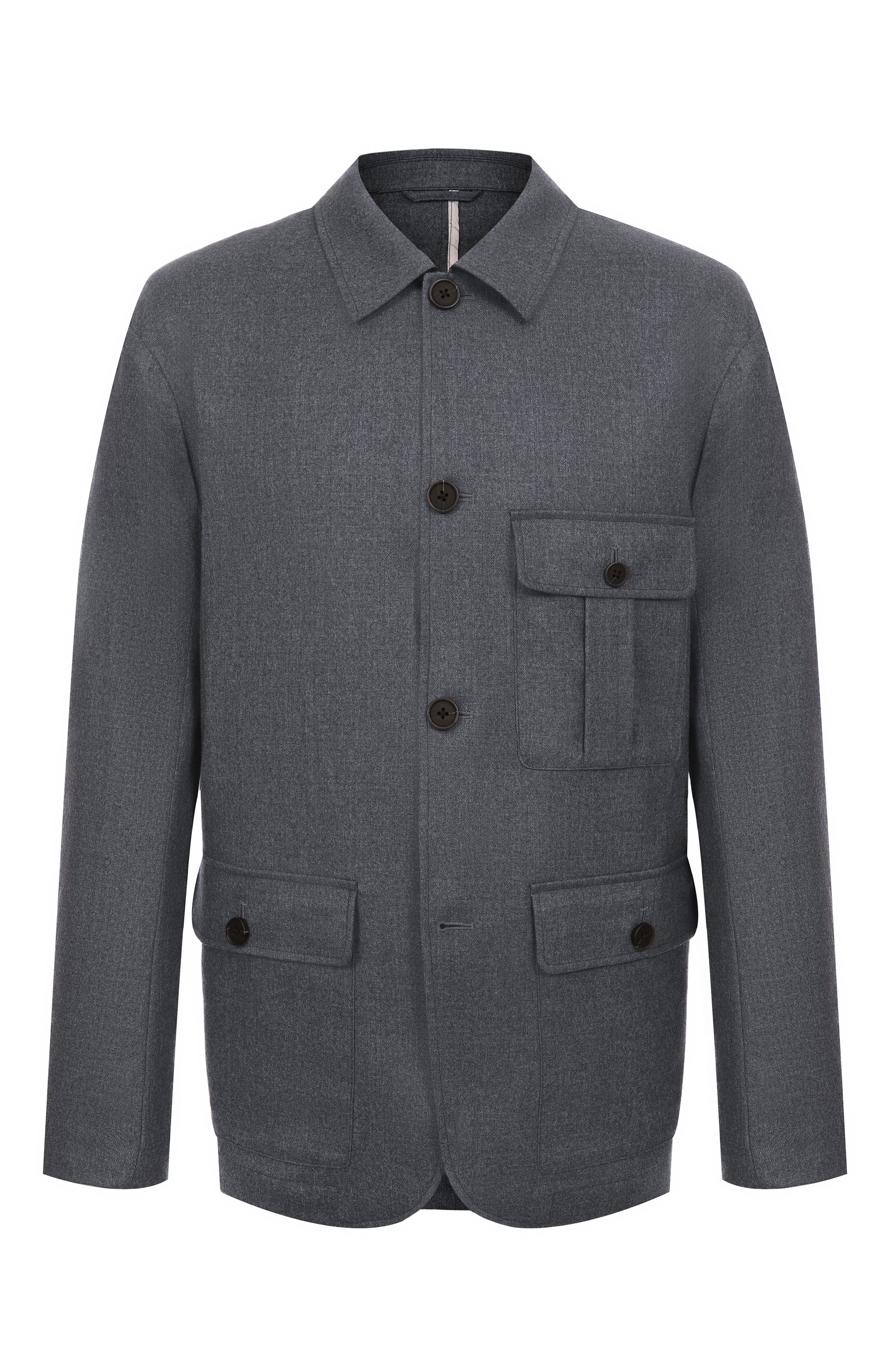 Шерстяная куртка EMPORIO ARMANI темно-серого цвета по цене 85950 руб., арт. EM003296/AF18507, фото 1 Шерстяная куртка EMPORIO ARMANI, арт. EM003296/AF18507, фото 1