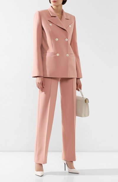 Брюки со стрелками LESYANEBO бежевого цвета по цене 20800 руб., арт. FW19/Н-157, фото 2 Брюки со стрелками LESYANEBO, арт. FW19/Н-157, фото 2