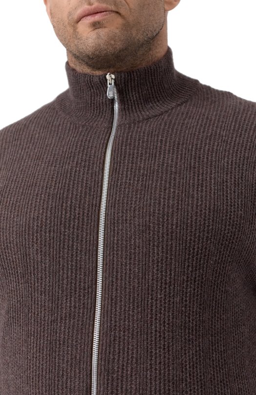Кашемировый кардиган Brunello Cucinelli M22202506 Коричневый  M22202506 Фото 5