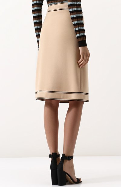 Шерстяная юбка-миди с контрастной отделкой GUCCI, арт. 514524/X1575, фото 4