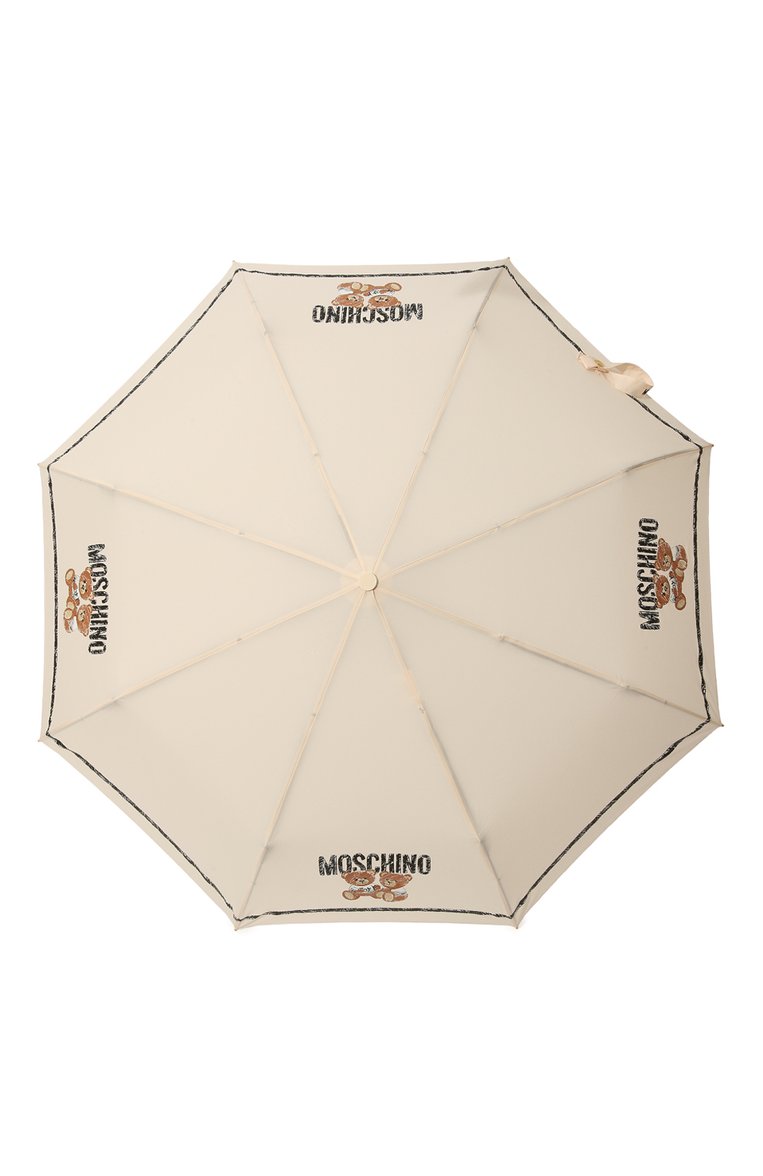 Женский складной зонт MOSCHINO кремового цвета, арт. 8169-0PENCL0SE | Фото 1 (Материал: Текстиль, Синтетический материал, Металл; Нос: Не проставл�ено; Региональные ограничения белый список (Axapta Mercury): Не проставлено)