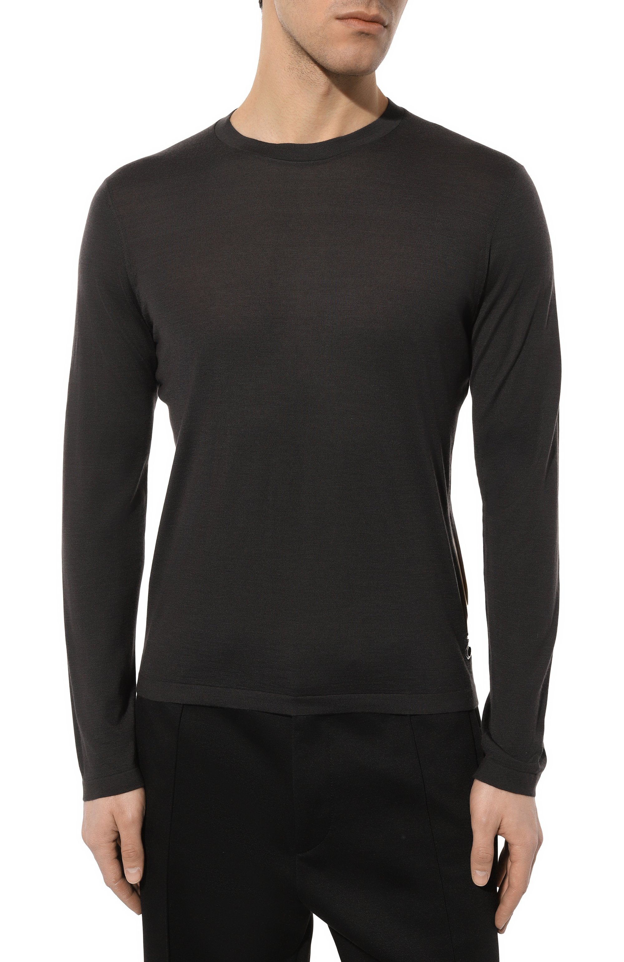 Кашемировый лонгслив STEFANO RICCI темно-серого цвета по цене 99500 руб., арт. W515000G01/W24101, фото 3 Кашемировый лонгслив STEFANO RICCI, арт. W515000G01/W24101, фото 3