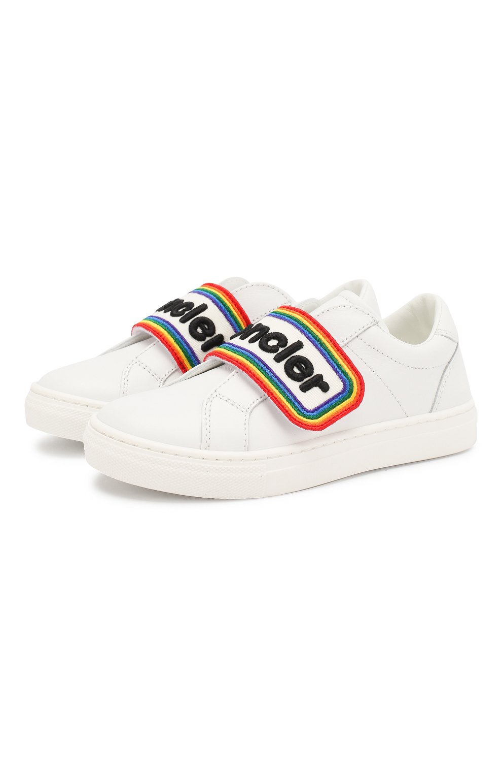 Текстильные кеды с застежкой велькро MONCLER ENFANT, арт. E1-954-00449-00-01AD3, фото 1