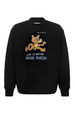 Мужской хлопковый свитшот DOMREBEL черного цвета, арт. BARE/SWEATSHIRT | Фото 1 (Рукава: Длинные; Длина (для топов): Стандартные; Принт: С принтом; Мужское Кросс-КТ: свитшот-одежда; Материал сплава: Проставлено; Материал внешний: Хлопок; Стили: Спорт-шик; Драгоценные камни: Проставлено)