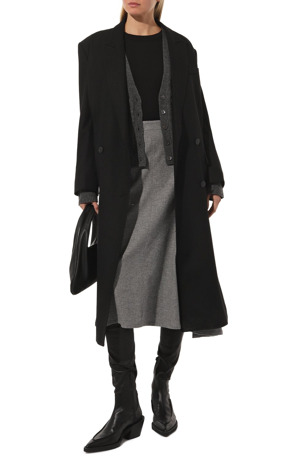 Хлопковый лонгслив RICK OWENS черного цвета по цене 32800 руб., арт. RP01C5202/RD, фото 2 Хлопковый лонгслив RICK OWENS, арт. RP01C5202/RD, фото 2