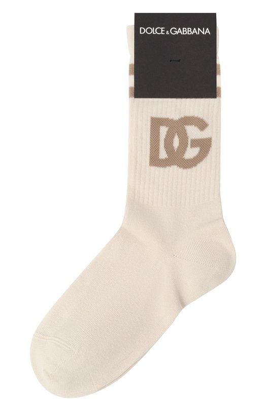 Хлопковые носки Dolce & Gabbana GXS80T/JFMLA Бежевый GXS80T/JFMLA
