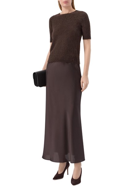 Юбка D.EXTERIOR темно-коричневого цвета по цене 39950 руб., арт. 61717, фото 2 Юбка D.EXTERIOR, арт. 61717, фото 2