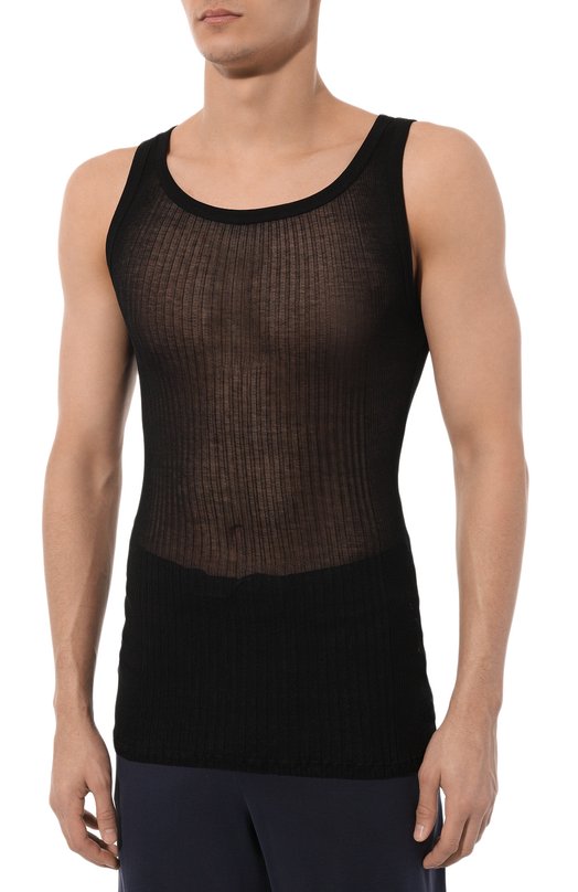 Хлопковая майка Zimmerli 207-1412 Чёрный  207-1412 Фото 3