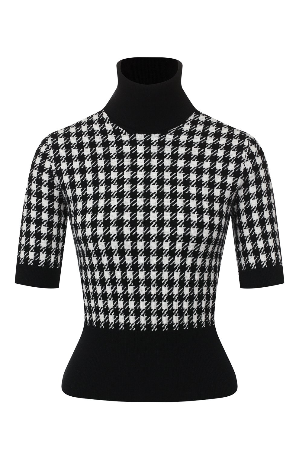 Кашемировый топ DOLCE & GABBANA черно-белого цвета по цене 125000 руб., арт. FX603T/JAWTJ, фото 1 Кашемировый топ DOLCE & GABBANA, арт. FX603T/JAWTJ, фото 1