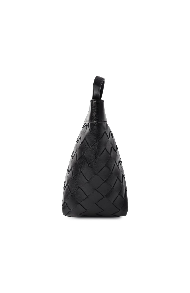 Женский клатч flip flap mini BOTTEGA VENETA черного цвета, арт. 805577/V3IV1 | Фото 4 (Материал: Натуральная кожа; Размер: mini; Женское Кросс-КТ: Клатч-клатчи; Автоматизация ТО: Проставлено; Автоматизация состава: Проставлено)