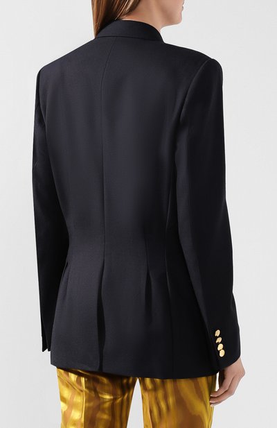 Шерстяной жакет DRIES VAN NOTEN темно-синего цвета по цене 121000 руб., арт. 201-10454-9187, фото 4 Шерстяной жакет DRIES VAN NOTEN, арт. 201-10454-9187, фото 4