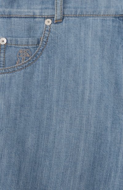 Джинсы BRUNELLO CUCINELLI голубого цвета по цене 49350 руб., арт. BH263D317B, фото 3 Джинсы BRUNELLO CUCINELLI, арт. BH263D317B, фото 3