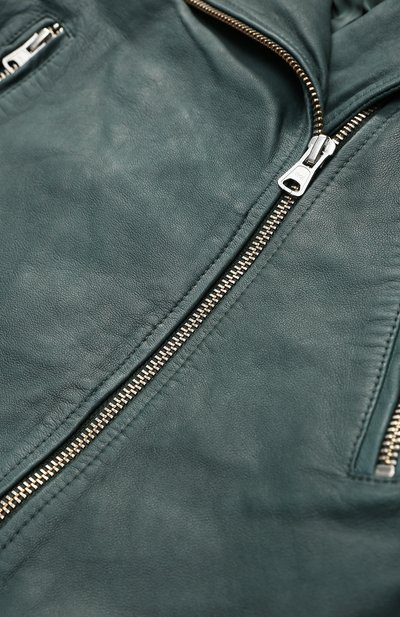 Кожаная куртка с косой молнией DESIGNERS, REMIX GIRLS, арт. 11960, фото 3