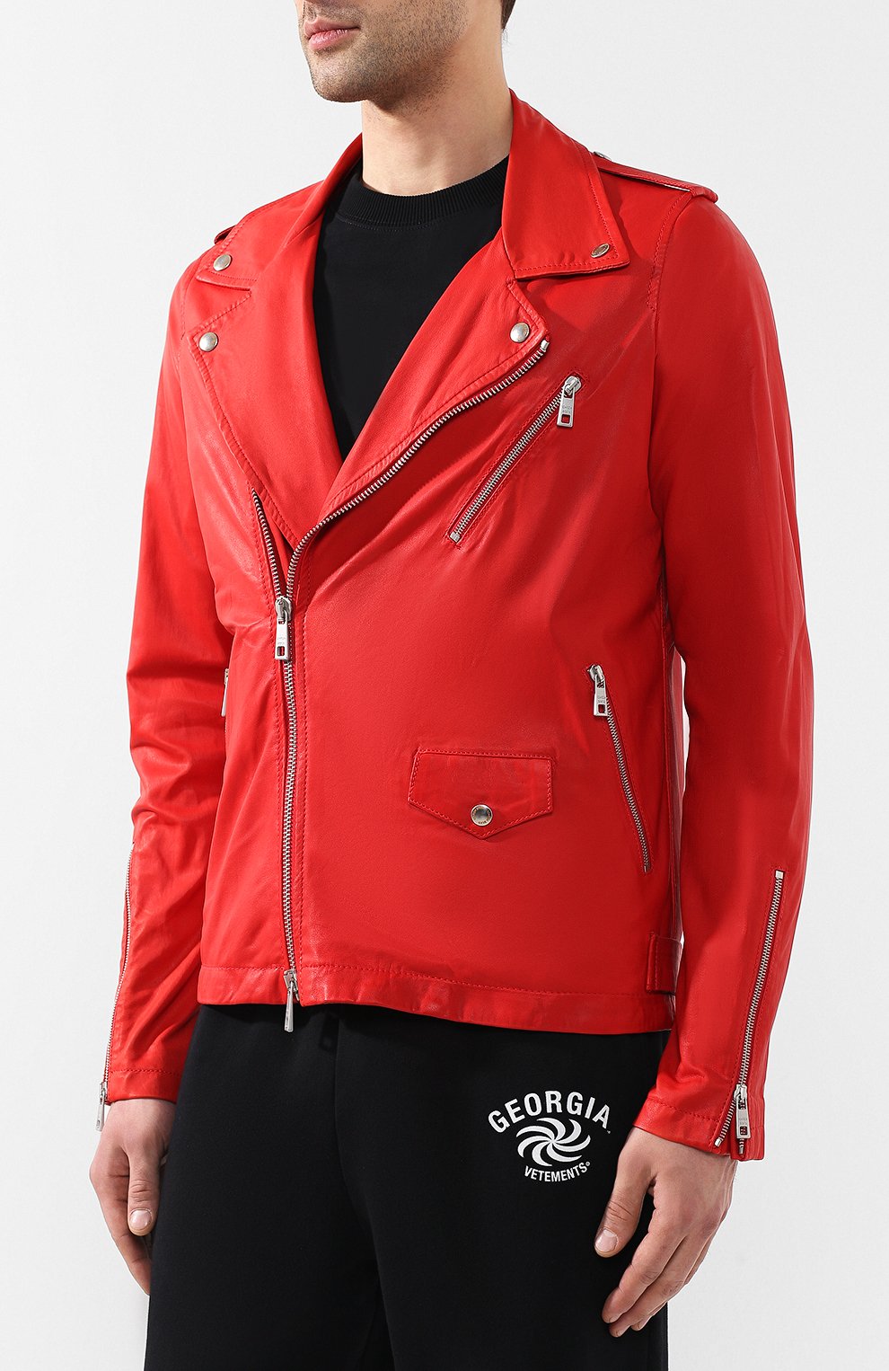 Кожаная косуха GIORGIO BRATO, арт. GU19S7206PMP, фото 3