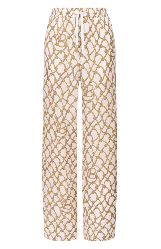 Шелковые брюки Burberry 8107048 Бежевый 8107048