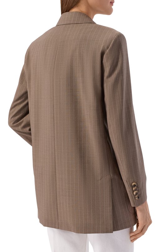 Шерстяной жакет Max Mara MXMACCIAI0 Бежевый  MXMACCIAI0 Фото 4