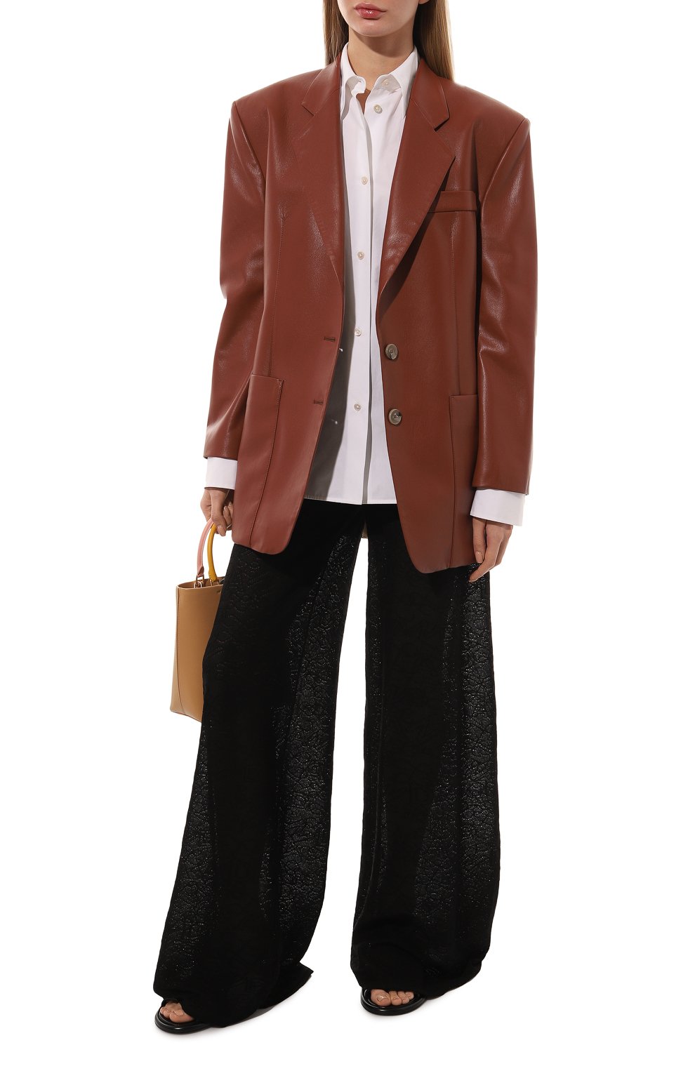 Брюки из вискозы AND THE BRAND черного цвета по цене 39480 руб., арт. S23-P022-1603-900, фото 2 Брюки из вискозы AND THE BRAND, арт. S23-P022-1603-900, фото 2