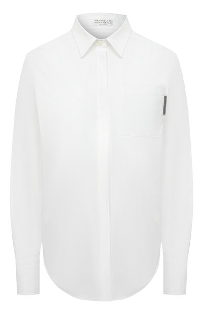 Женская хлопковая рубашка BRUNELLO CUCINELLI, арт. M0091MF106