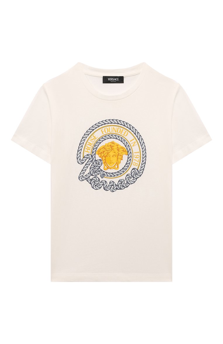 Хлопковая футболка VERSACE, арт. 1000129/1A09841/4A-6A, фото 1
