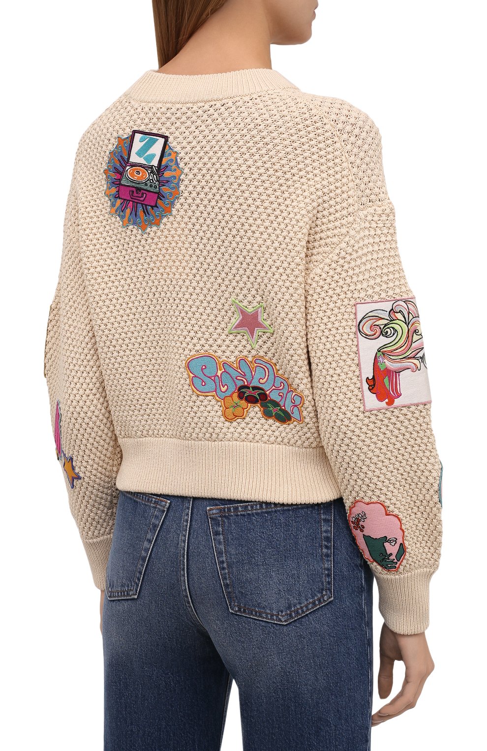 Хлопковый свитер ZIMMERMANN, арт. 1993TC0N, фото 4