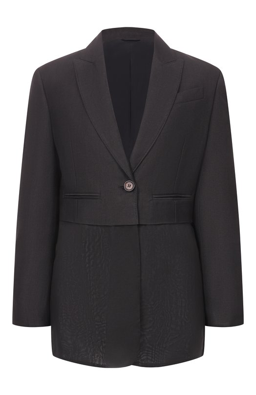 Жакет из вискозы и льна Brunello Cucinelli MH1267181 Чёрный MH1267181