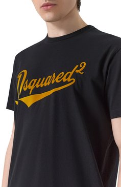 Мужская хлопковая футболка DSQUARED2 черного цвета, арт. S74GD1394/D20020 | Фото 5 (Длина (для топов): Стандартные; Драгоценные камни: Проставлено; Рукава: Короткие; Материал сплава: Проставлено; Принт: С принтом; Стили: Кэжуэл; Материал внешний: Хлопок; Кросс-КТ: Джерси; Мужское Кросс-КТ: Футболка-одежда)