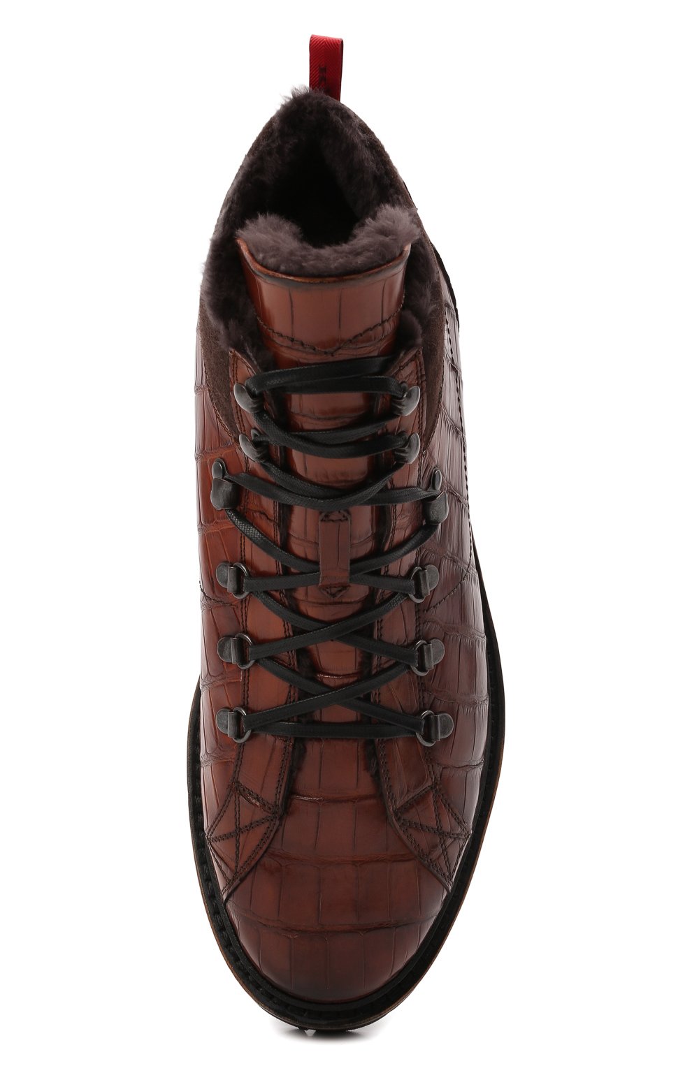 Ботинки из кожи аллигатора KITON коричневого цвета по цене 682500 руб., арт. USSSTMZN00102/AMIS, фото 5 Ботинки из кожи аллигатора KITON, арт. USSSTMZN00102/AMIS, фото 5