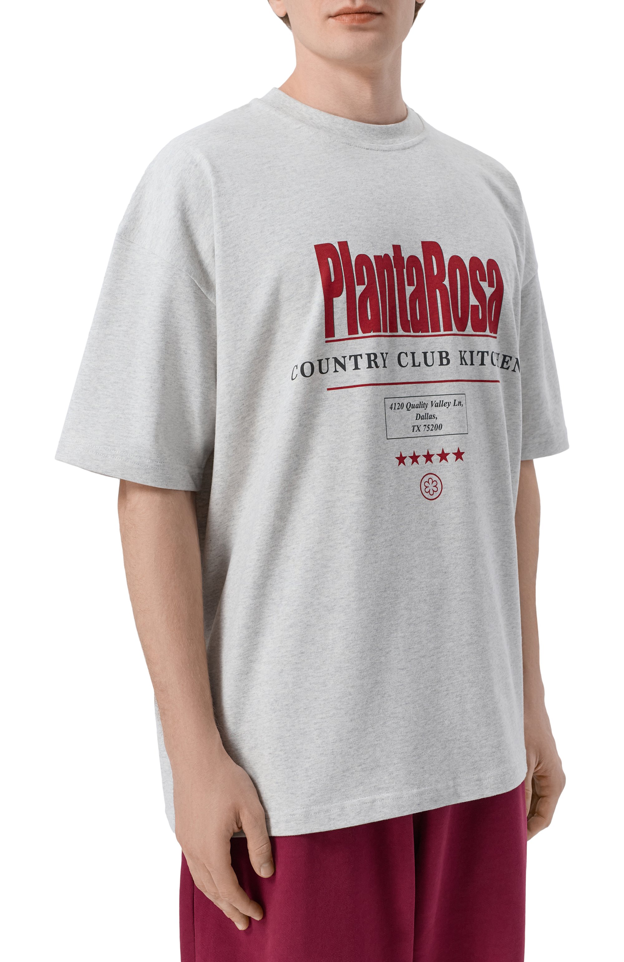 Хлопковая футболка PLANTA ROSA, арт. PR/T01/RED-SPECTRUM/220VELVET, фото 4