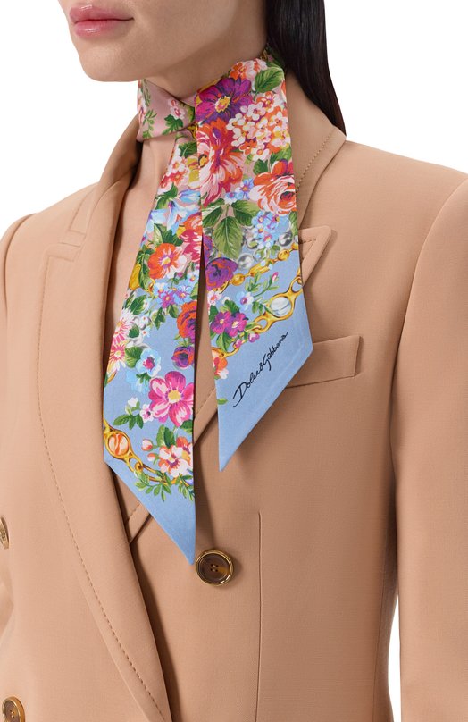 Шелковый шарф-твилли Dolce & Gabbana FS215A/GDDLG Разноцветный  FS215A/GDDLG Фото 2