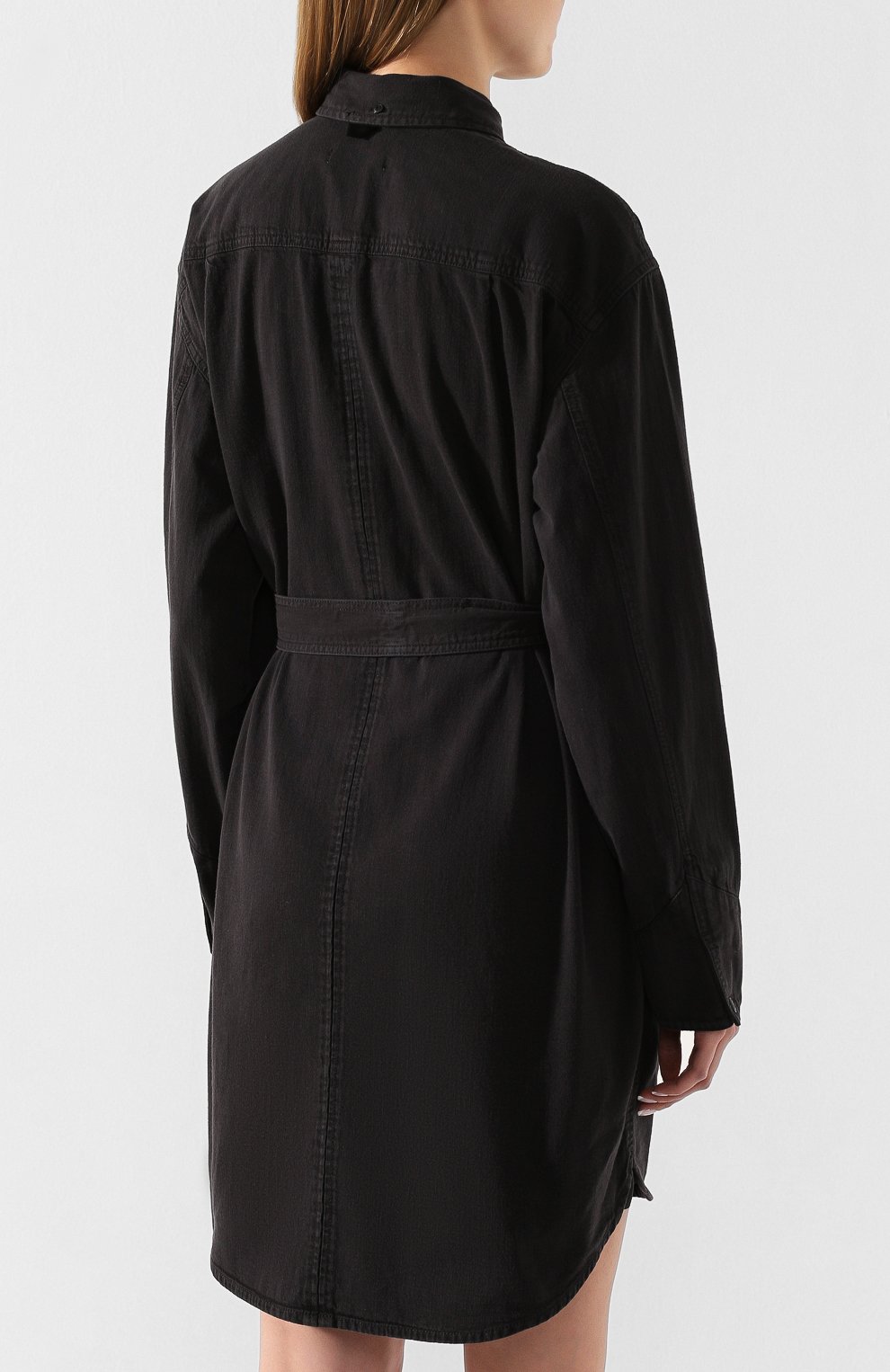 Джинсовое платье RAG AND BONE черного цвета по цене 49950 руб., арт. WCW20S30274B27, фото 4 Джинсовое платье RAG AND BONE, арт. WCW20S30274B27, фото 4