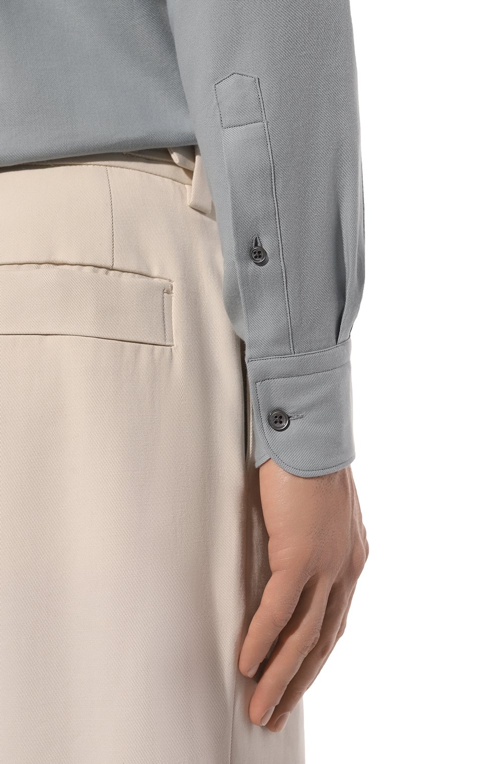 Сорочка из хлопка и кашемира ZEGNA, арт. UCX44A6/SRF5, фото 5