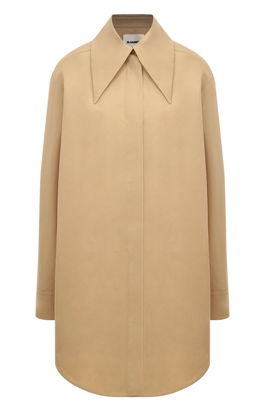 

Хлопковая рубашка Jil Sander, Бежевый