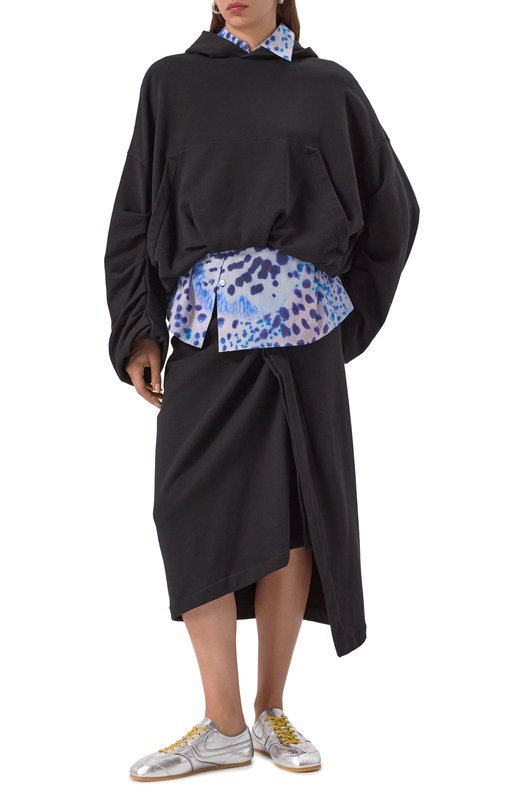 Кожаные кеды Dries Van Noten WS251-1160 Серебряный  WS251-1160 Фото 2