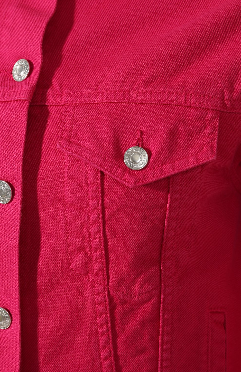 Джинсовая куртка MSGM фуксия цвета по цене 34200 руб., арт. 2842MDH150TX 207460, фото 5 Джинсовая куртка MSGM, арт. 2842MDH150TX 207460, фото 5