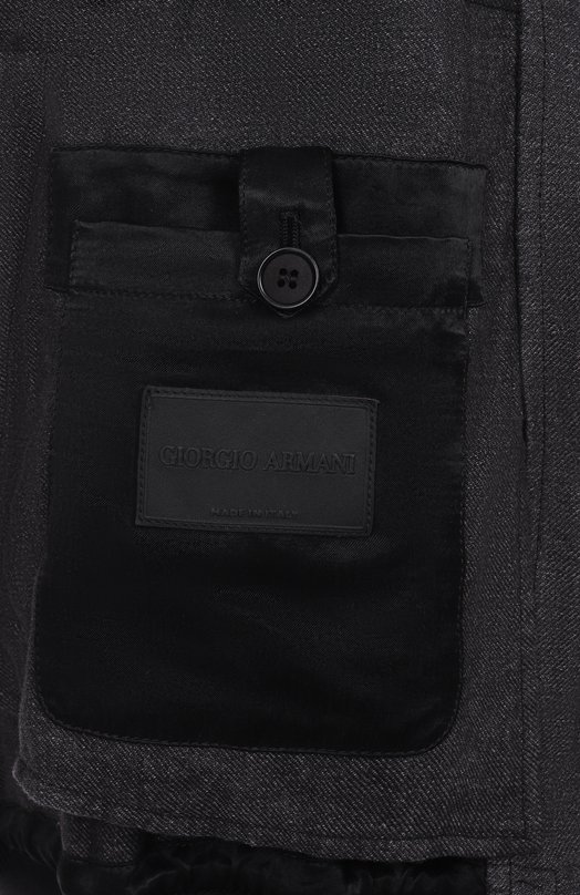 Льняной бомбер Giorgio Armani GM001748/TE15998 Серый  GM001748/TE15998 Фото 7