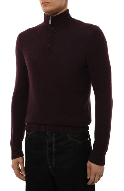 Кашемировый джемпер ANDREA CAMPAGNA бордового цвета по цене 86300 руб., арт. WU25-95501, фото 3 Кашемировый джемпер ANDREA CAMPAGNA, арт. WU25-95501, фото 3