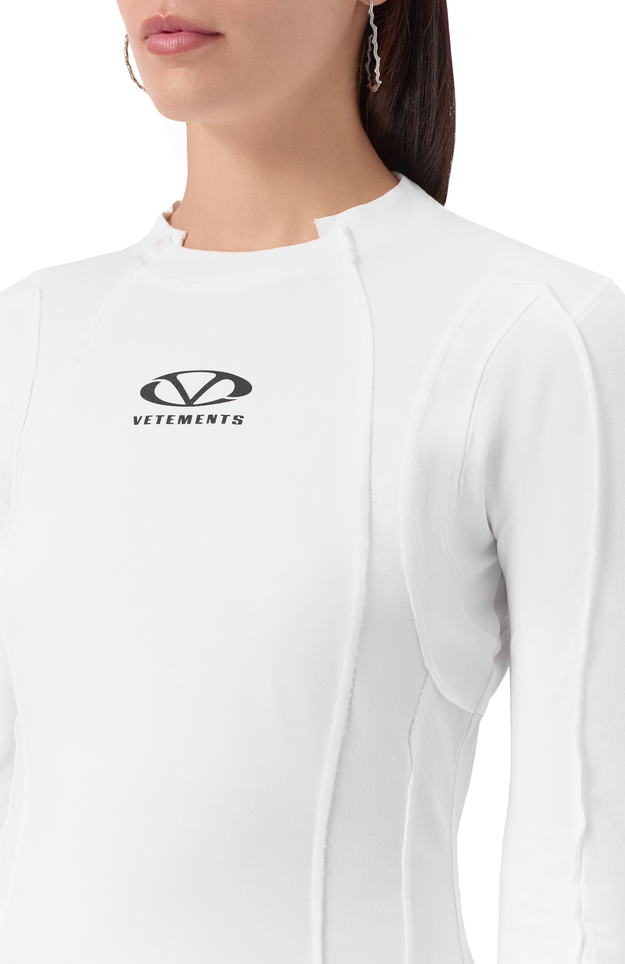 Хлопковый лонгслив VETEMENTS, арт. UA66LS600W/1200 STRETCH JERSEY, фото 9