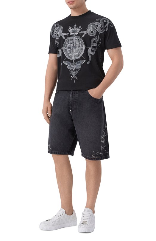 Джинсовые шорты Philipp Plein SAFC MDT4273 PDE004N Серый  SAFC MDT4273 PDE004N Фото 2