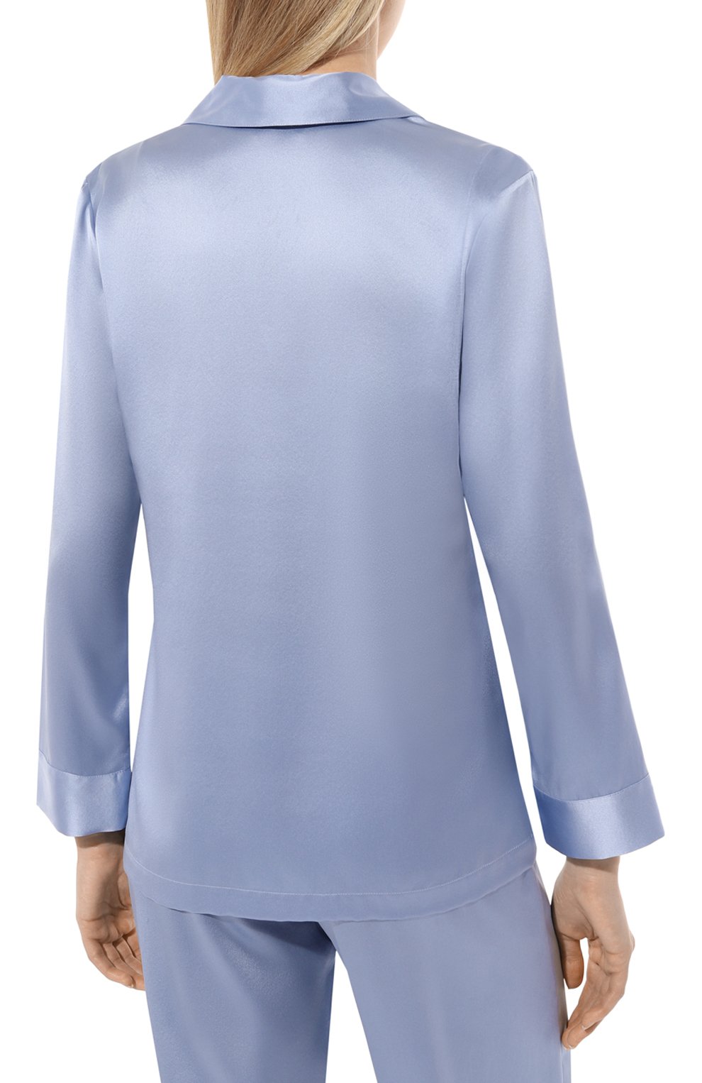 Шелковая пижама LUNA DI SETA голубого цвета по цене 60010 руб., арт. VLST08007, фото 4 Шелковая пижама LUNA DI SETA, арт. VLST08007, фото 4