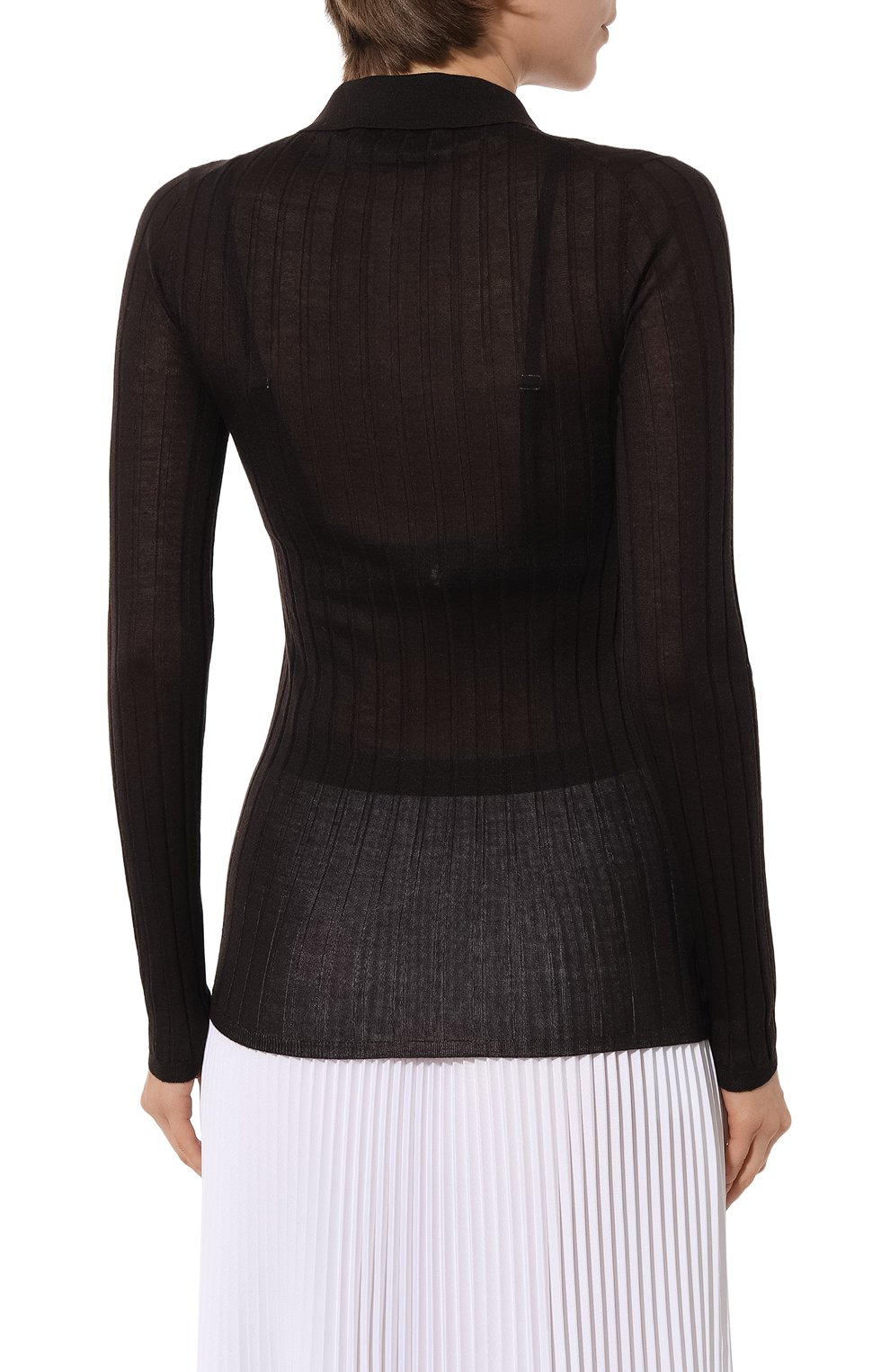 Поло из кашемира и шелка PRADA, арт. P24A1O-5U4-F0324-201, фото 4